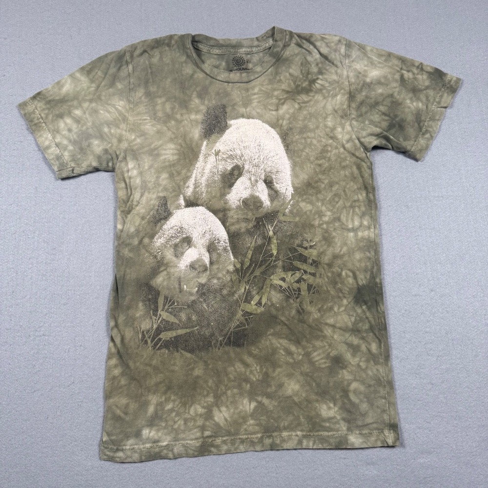 The Mountain Panda Graphic T-Shirt Olive Tie Dye Smithsonian National Zoo S